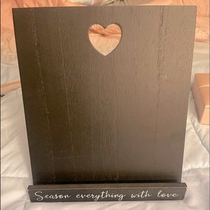 Cookbook holder w quote "season everything with love"